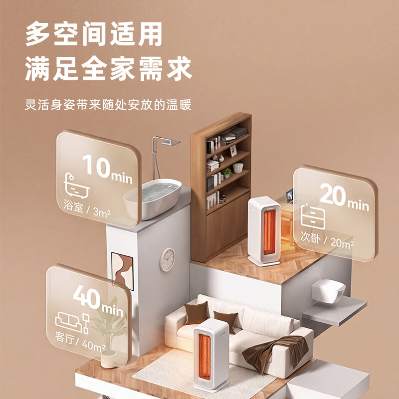 大宇取暖器家用节能速热电暖器浴室暖风机远红外全屋取暖电暖气50平取暖 K20