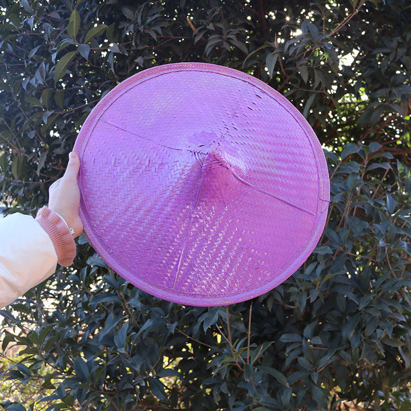 砚古 斗笠帽竹编斗笠舞蹈舞台帽子花腰斗笠帽表演道具少数名族傣族