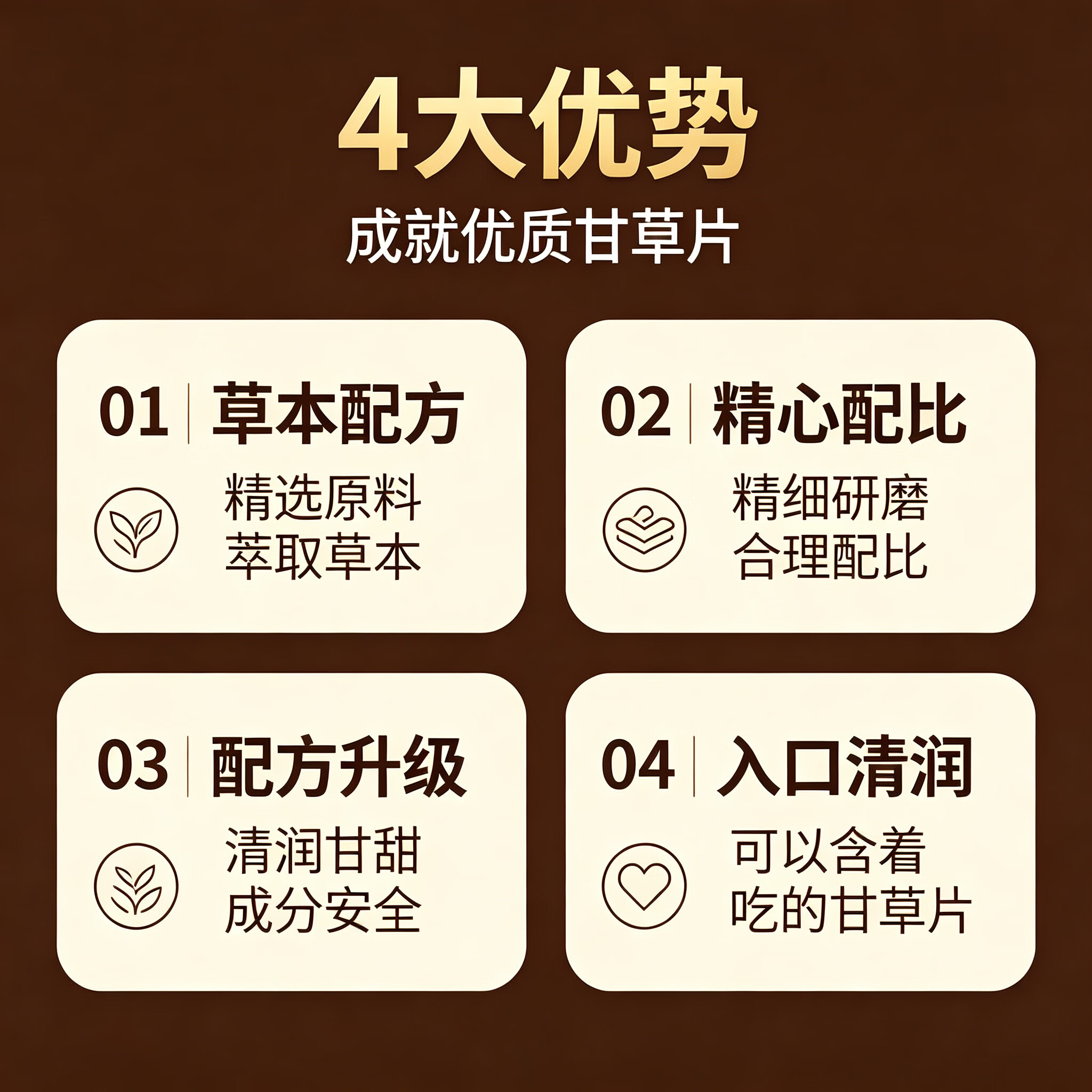甘草片老牌子100片 老人小孩久咳化痰 嗓子干痒咳嗽正品老式含片 老牌子更放心 100片*10瓶