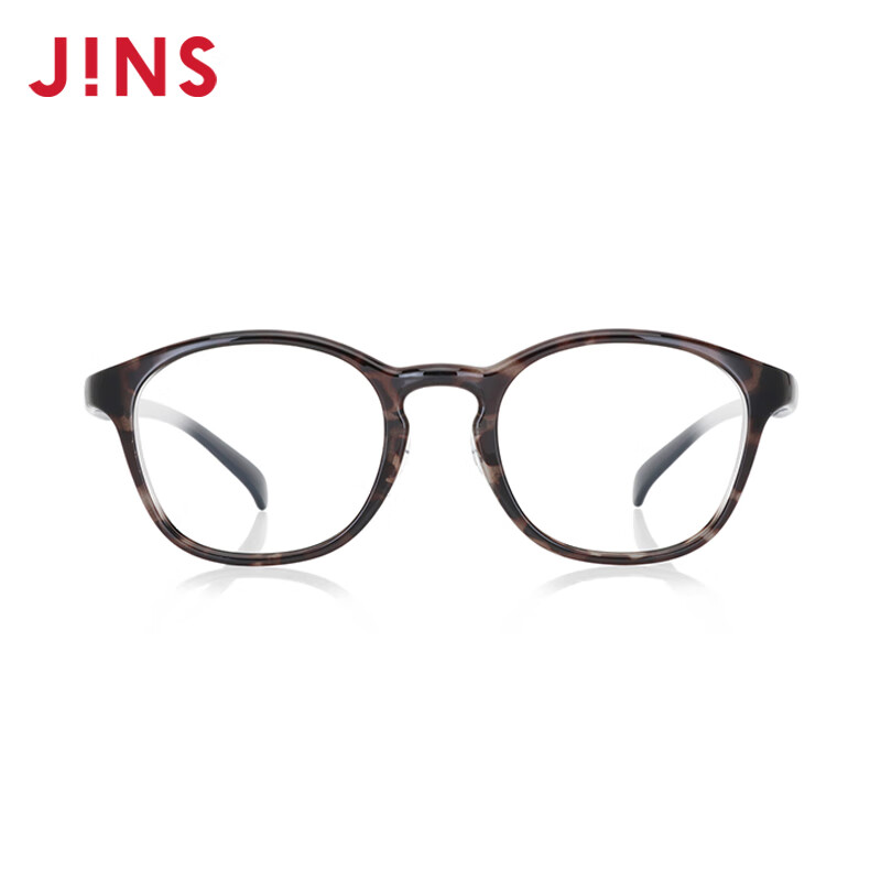 睛姿(JINS)含镜片近视眼镜男女居家休闲舒适佩戴可加配防蓝光镜片UGF23A074 293灰色玳瑁