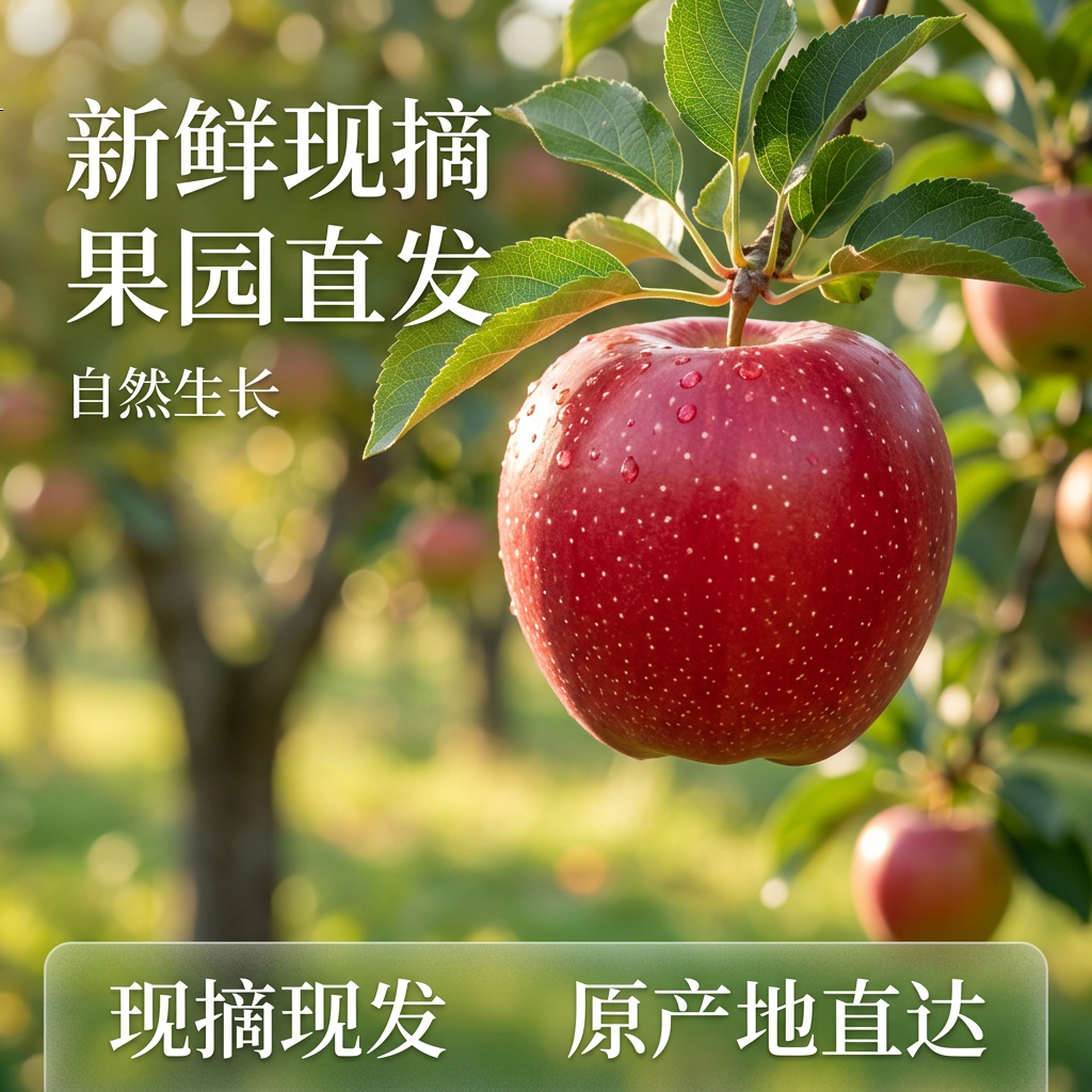 山西红星花牛苹果粉脆甜新鲜应季自然成熟不催熟无打蜡农家果整箱 小果 净重4.5斤(果径65-70)