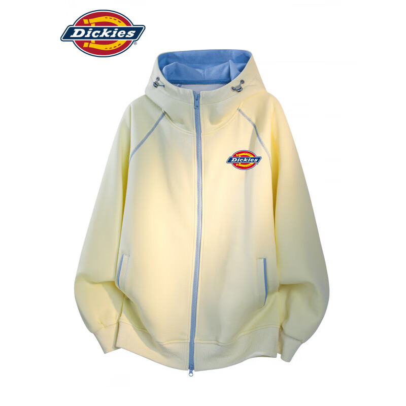 Dickies美式复古新款秋冬潮牌卫衣外套男士解构宽松连帽开衫上衣服装 深花灰色 【官方正品】 XL 【建议130-150斤】