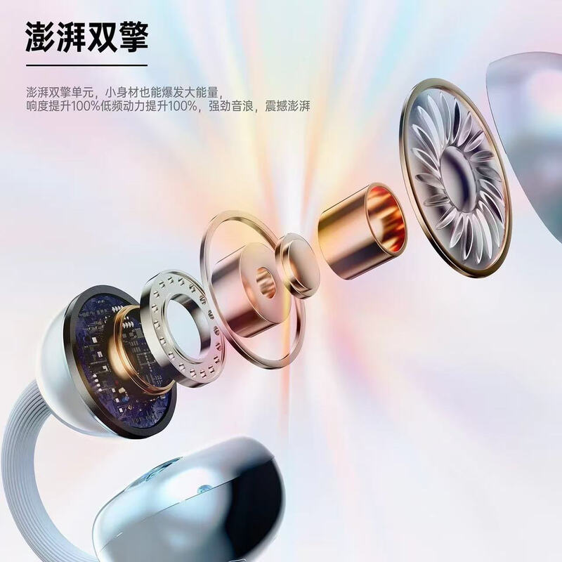 AirClip2蓝牙耳机华强北顶配夹耳式蓝牙耳机真无线适用iPhone16/17Pods耳夹式开放不入耳骨传导 【星云紫】官新全功能\夹耳式