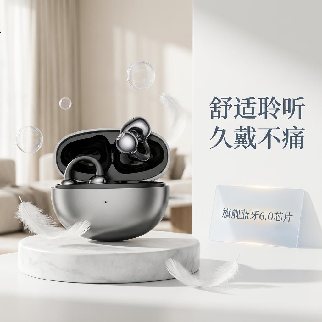 煊卡新款真无线蓝牙耳机迷你超长续航 白色
