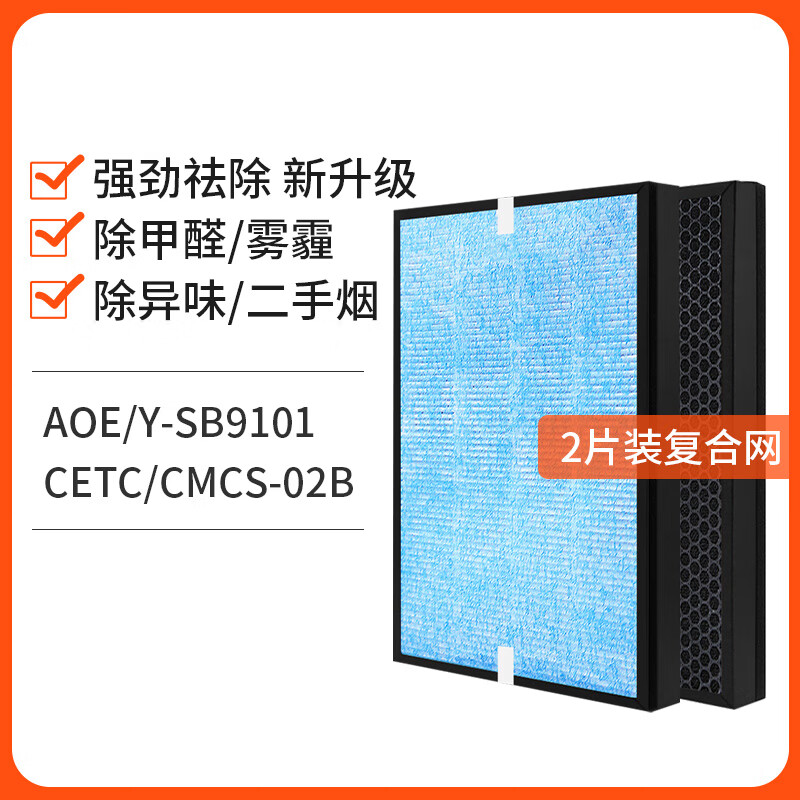 适用于中国电科AOE空气消毒机净化器滤网滤芯1202 Y-SB9101/CMCS-02B滤网 套装含2片