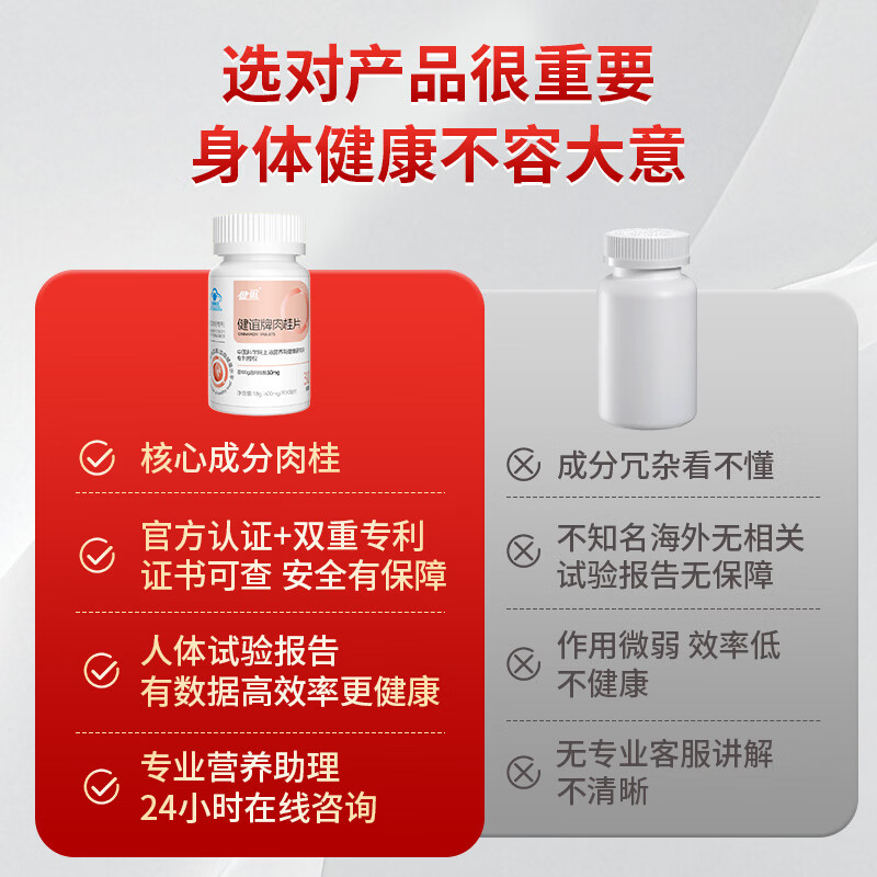 健谊肉桂片辅助降血糖高血糖糖尿病中老年保健通用 【基础装】初阶养护 30片*2瓶