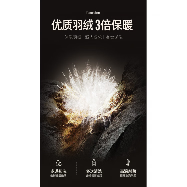 雪中飞鹅绒羽绒服男士冬季2026新款户外保暖可拆卸帽中长款商务休闲外套 【藏青色】官方甄选 L 【建议125-140斤】