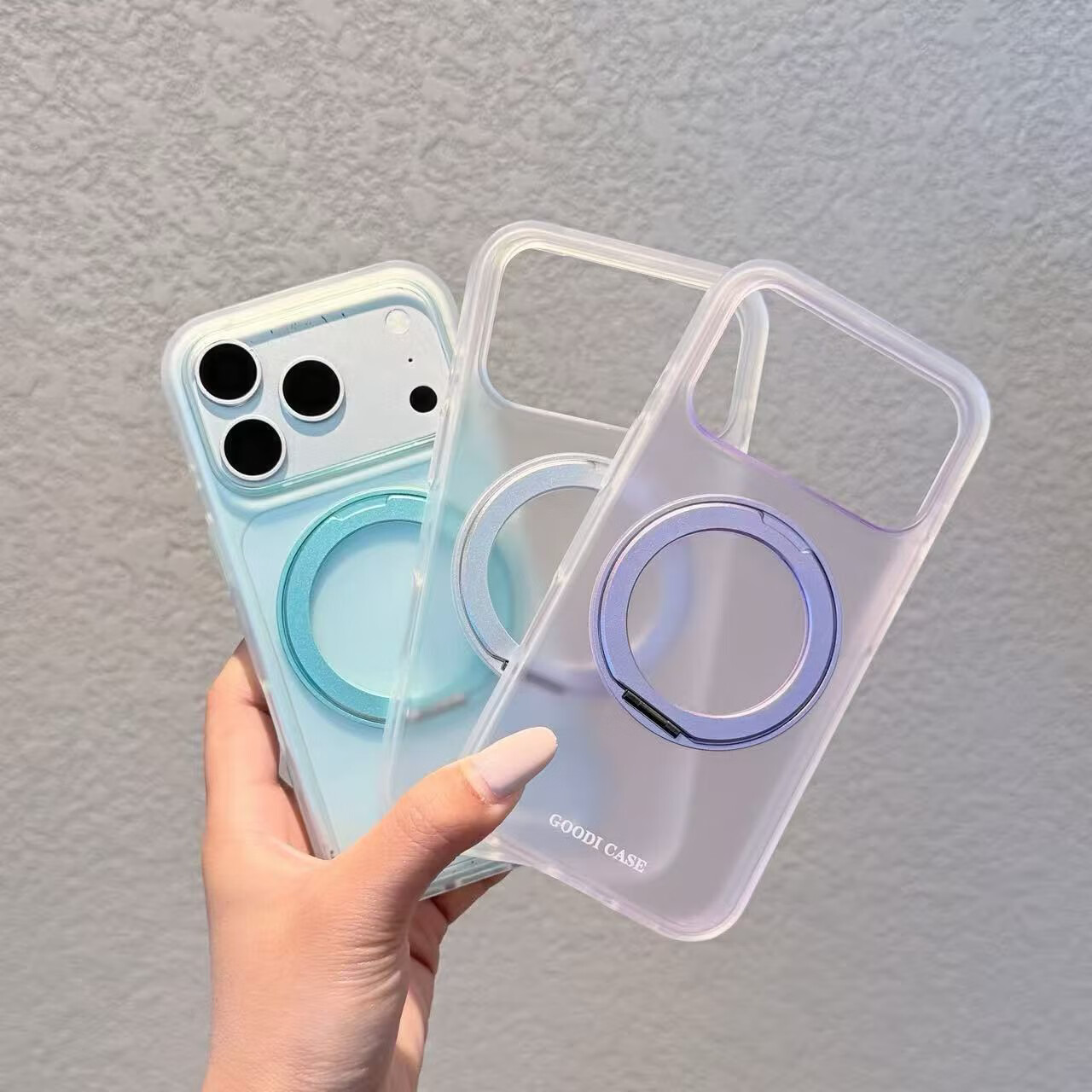 启砚数【旗舰正品】手机套高级感磨砂雾面360旋转支架适用iPhone 18promax手机壳17全包防摔16苹果全机型 磨砂肤色(白色)360旋转支架 iPhone 17PROMAX