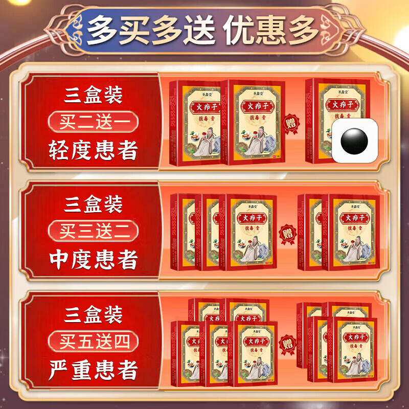 圣鑫堂火疖子吸脓贴消脓包疙瘩皮脂腺囊肿硬块火疖子专用软膏拔毒 特效买二送一【发三盒】秒拔疖子 鱼石脂消炎拔脓膏
