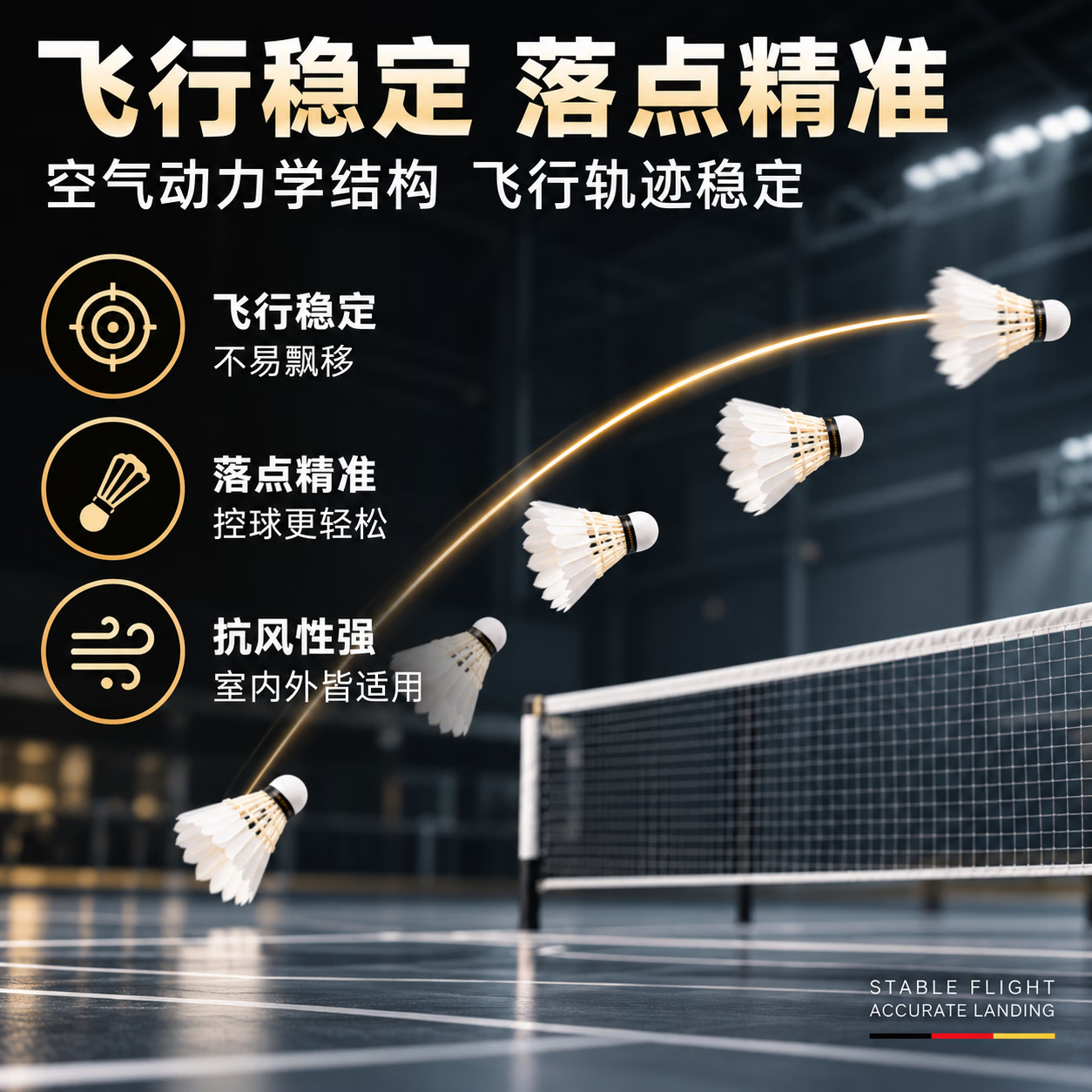 GERTHRON德国羽毛球耐打比赛训练鹅毛球12只装77速真羽毛稳定防风打不烂 12只装 1筒 【比赛训练专业77速】鹅毛羽毛球 【飞行平稳丨极致耐打】