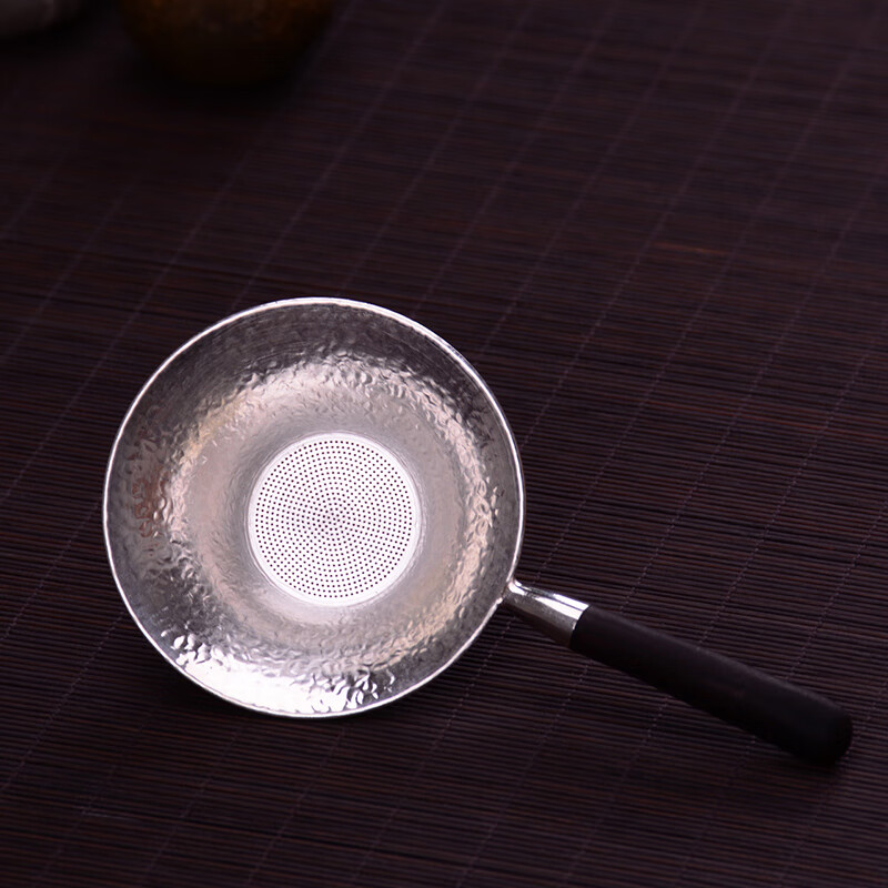 HAOMINGTIAN手工銀999茶漏茶濾網(wǎng)泡茶器茶葉過濾器銀茶濾功夫茶具小號茶漏 小號銀茶漏