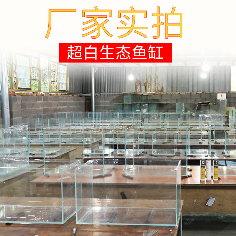 派菲思定制超白玻璃魚缸水族箱客廳小型長方形草缸海水缸烏龜缸 30X30X30 6mm