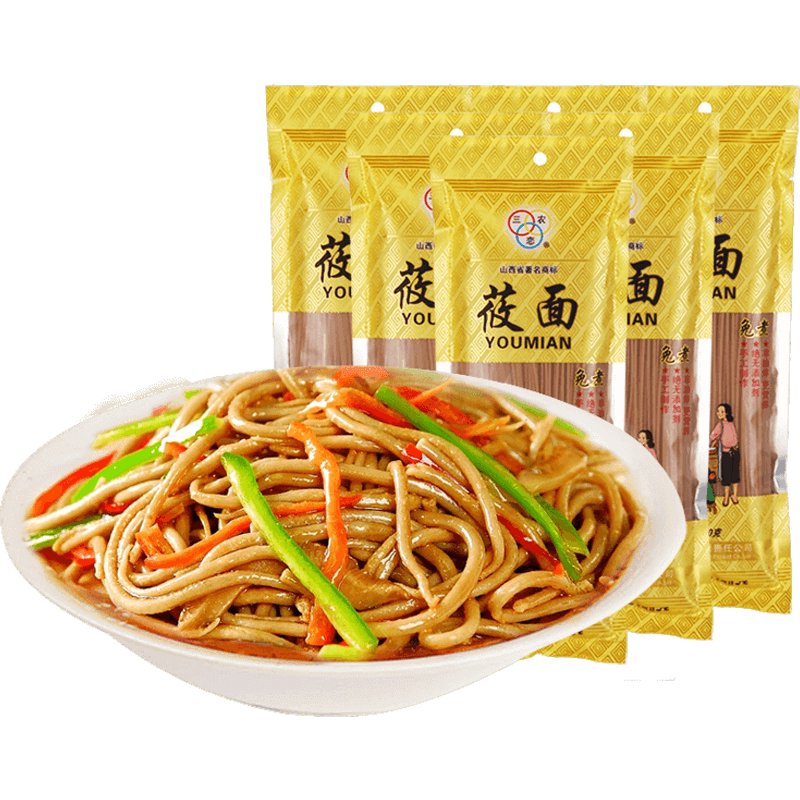 三农恋莜麦面150g/袋 粗粮莜面凉面冷面粗粮可免煮山西特产 12袋