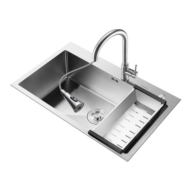 荣事达(royalstar)304不锈钢手工加厚水槽 洗碗池 大容量单槽 洗菜盆