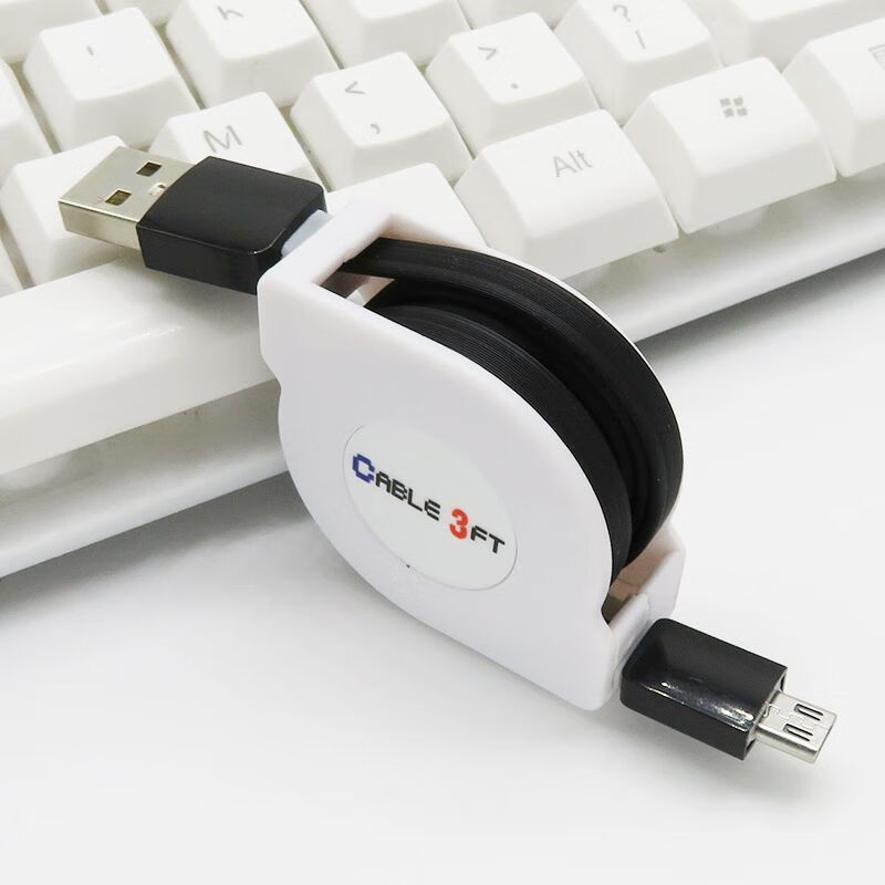 添越兴安卓伸缩数据线3a快充micro usb手机充电线适用vivo华为小米