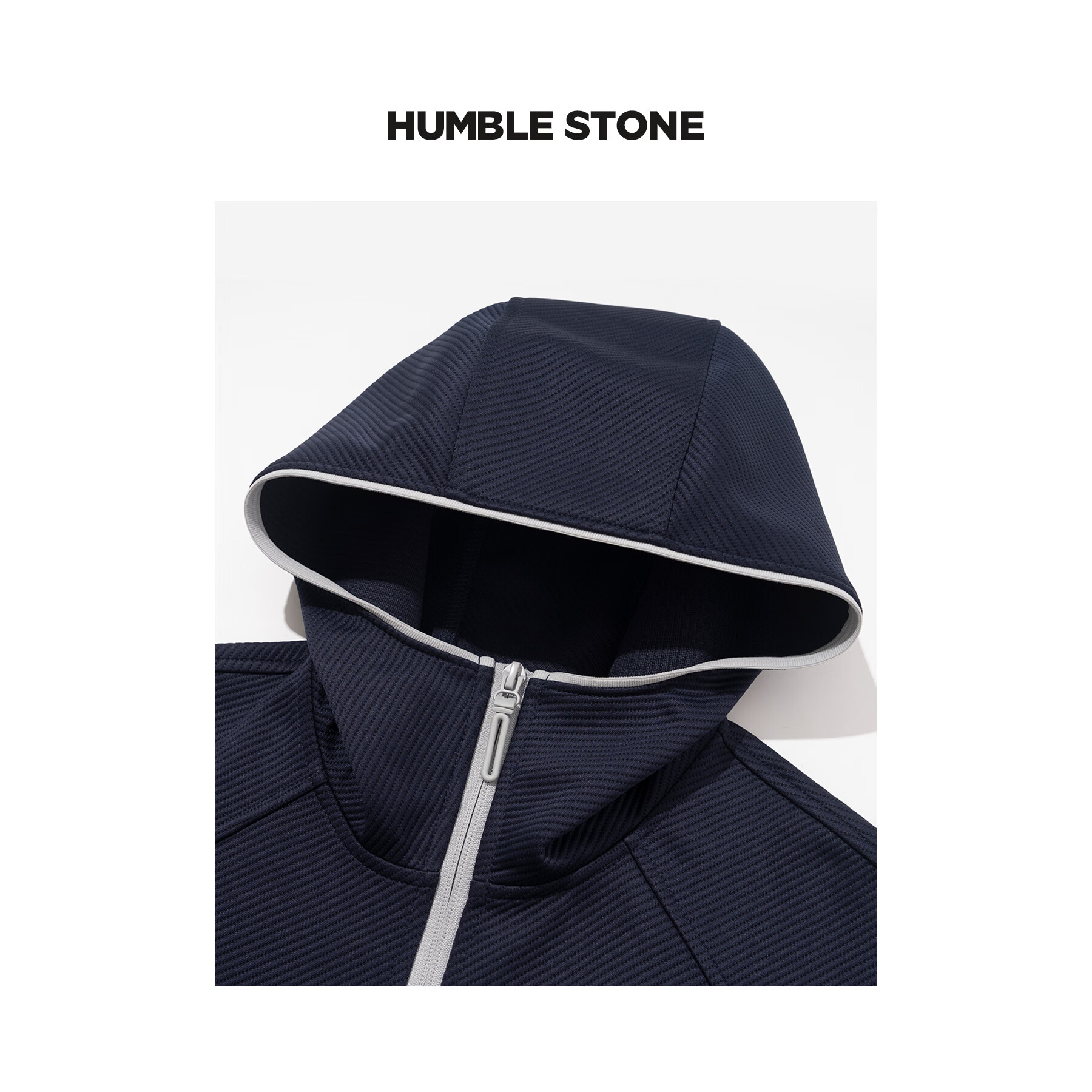 悍石HUMBLESTONE悍石【运动自由3.0】户外运动斜纹肌理连帽外套 26086 高芨灰 2XL建议160-180斤