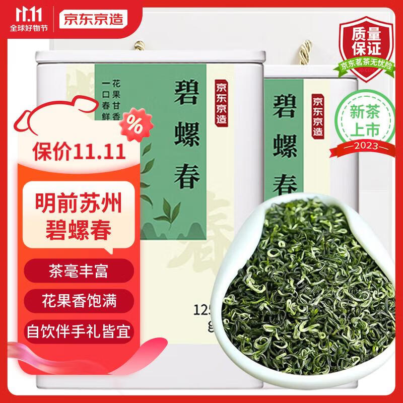 京东京造 23年新茶碧螺春茶250g罐装 明前绿茶茶叶 办公自饮企业送礼使用感如何?