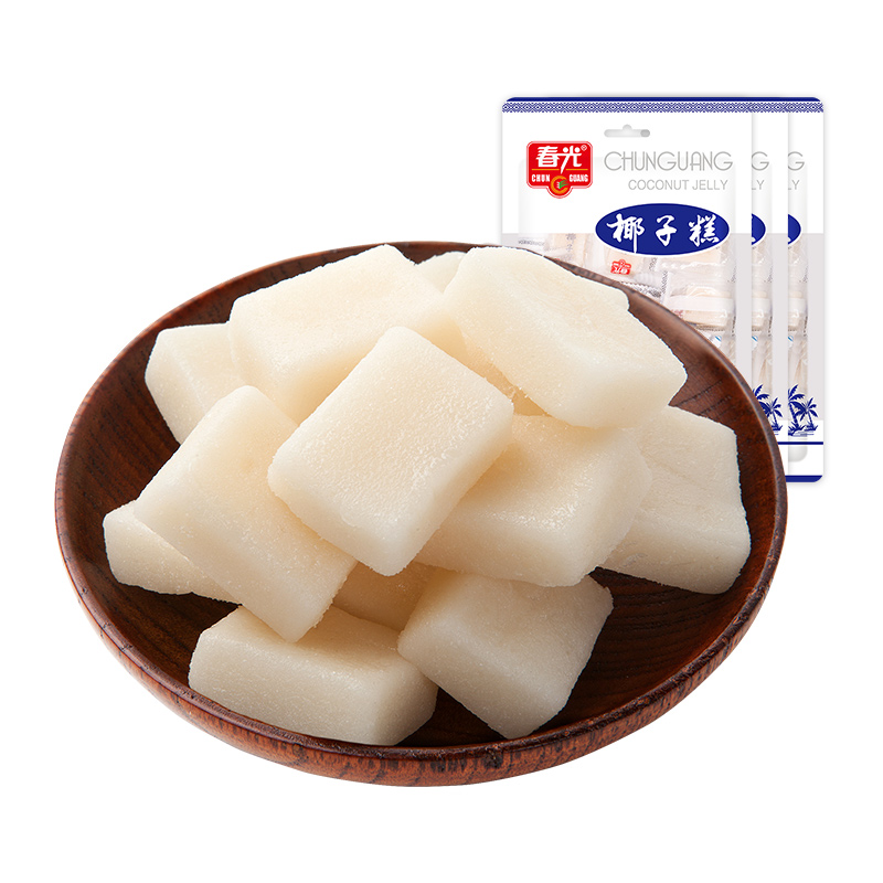 春光 椰子糕200gx3袋 海南特产糖果 椰奶椰汁水果软糖 休闲零食