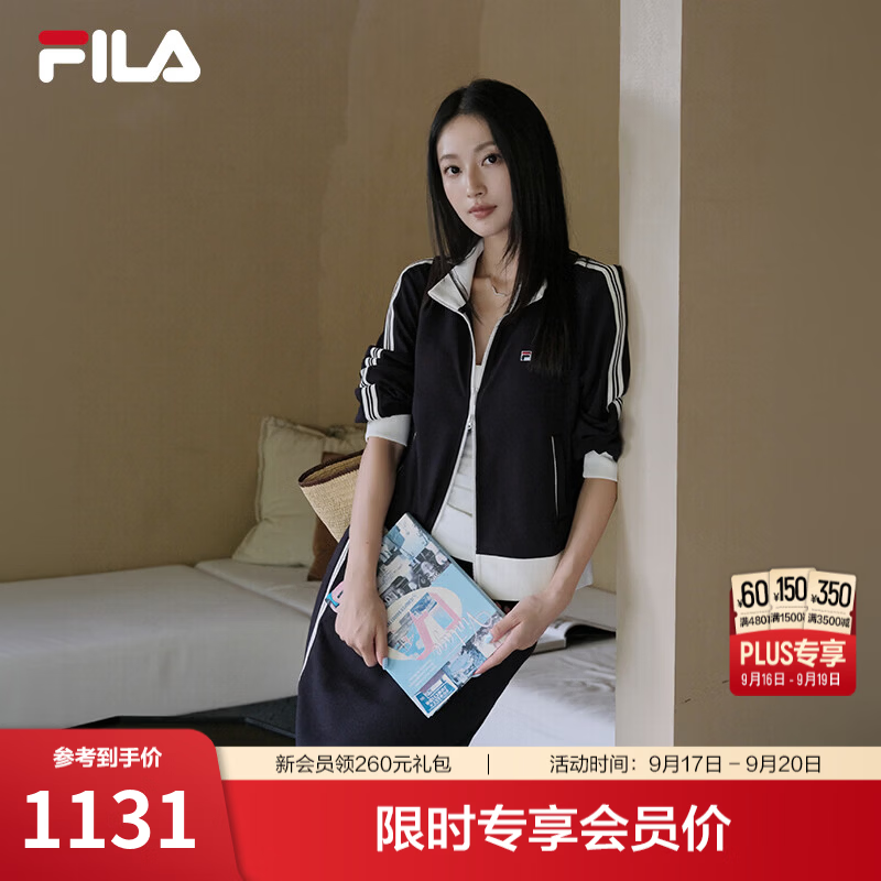 FILA【杨幂同款】MUSE丨斐乐质感外套26秋季新款女款休闲时尚显瘦 传奇蓝-NV M 165/84A/M