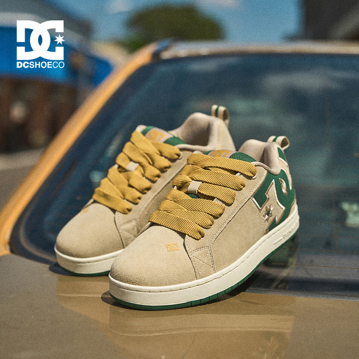 DCSHOES PRO GRAFFIK男士滑板鞋2026复古增高潮鞋舒适耐磨百搭休闲鞋174 苔原绿 36 码【标准尺码,正码正拍】