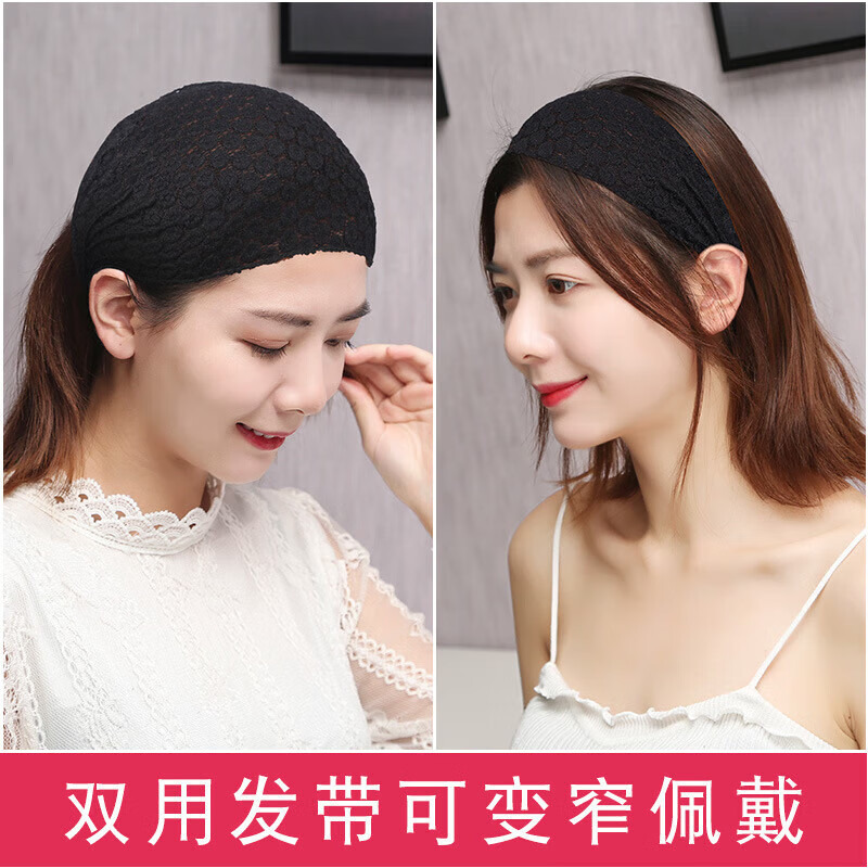 八角玫薄款宽边遮白发发带女夏天头巾洗脸简约气质网红外出头套发箍