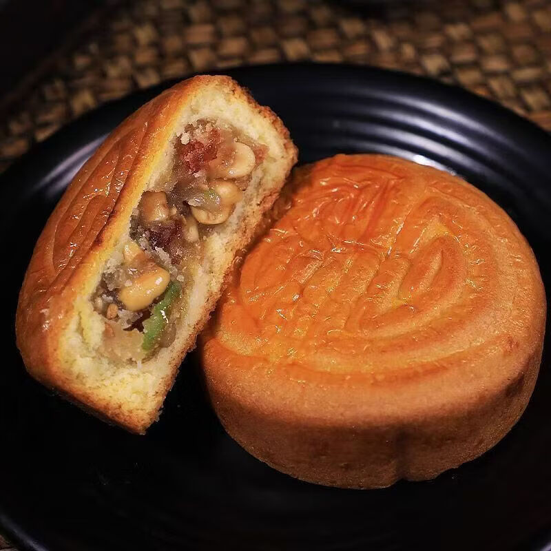 蛋月烧五仁红枣蛋黄月饼独立包装蛋糕早餐红枣整箱批发零食糕点 蛋月烧10个（38-40g/个） 黑芝麻蛋黄红枣豆沙随机混合口味 图 5