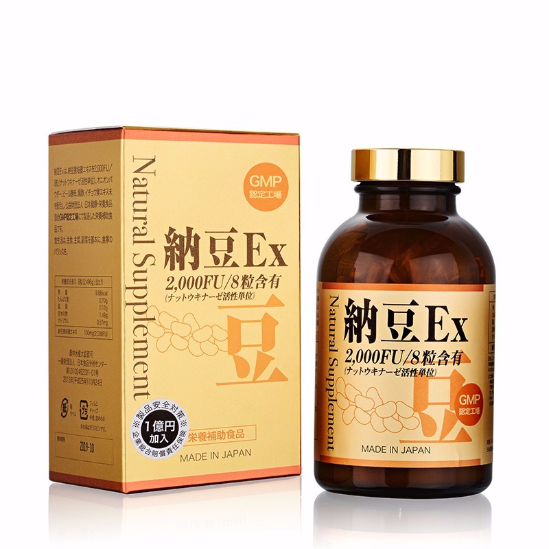 【日本直邮】日本日王纳豆激酶ex 2000fu软胶囊纳豆精 360粒/瓶 1瓶装