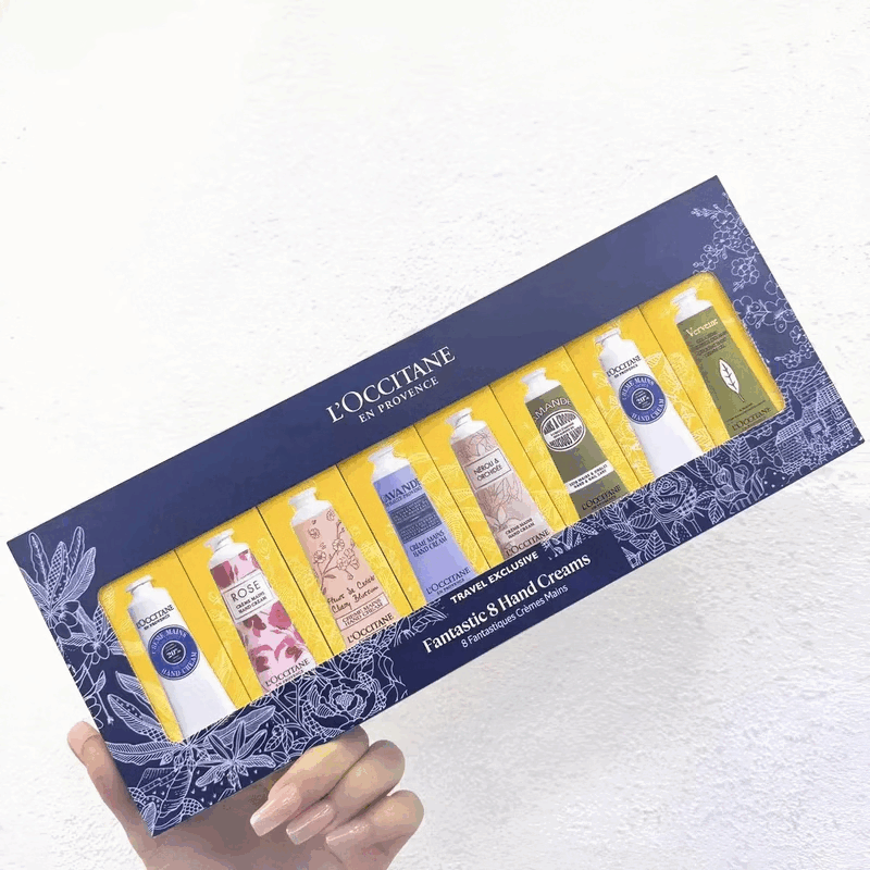 欧舒丹（L'OCCITANE）护手霜30/75/150ml乳木果杏仁樱花玫瑰橙教师节日礼物 澳版八件套30ml*8件套