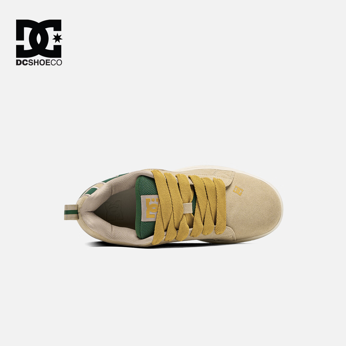 DCSHOES PRO GRAFFIK男士滑板鞋2026复古增高潮鞋舒适耐磨百搭休闲鞋174 苔原绿 36 码【标准尺码,正码正拍】