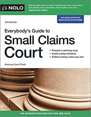 预订everybodys guide to small claims court