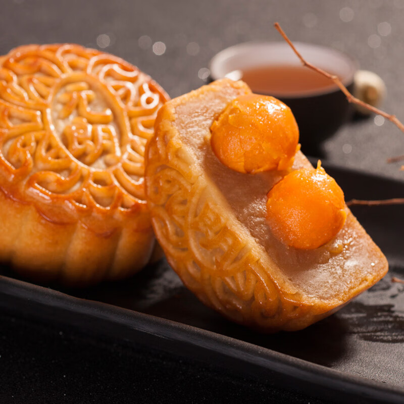 元朗蛋黄月饼散装双咸蛋黄白莲蓉中秋节广式单个装广东广州香港送礼品