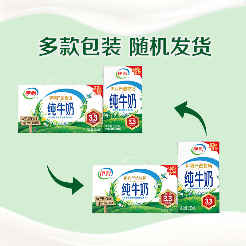 伊利【新鲜日期】纯牛奶250ml*24盒 3.3g优质乳蛋白早餐奶 中秋礼品 图 4