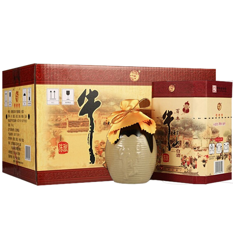 牛栏山 白酒 浓香型 百年陈酿 三牛 36度 500ml*6瓶 整箱装(内含三个