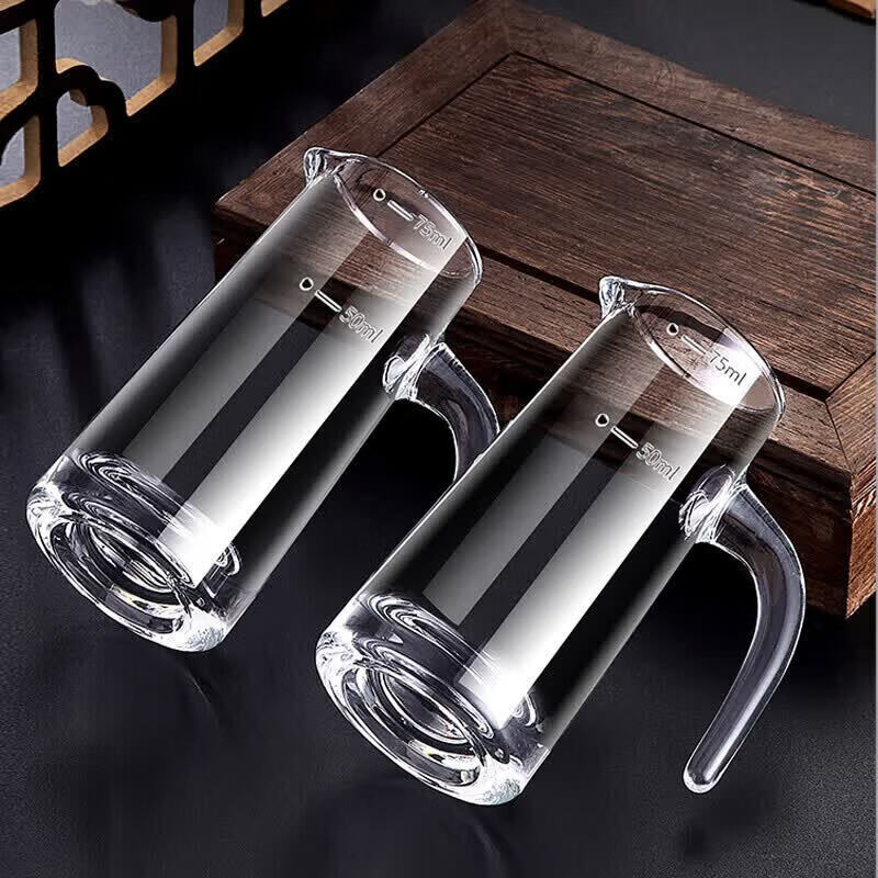 青苹果高档水晶玻璃白酒杯分酒器套装家用中式一口杯小酒杯酒盅商务送礼 6壶6杯12件套