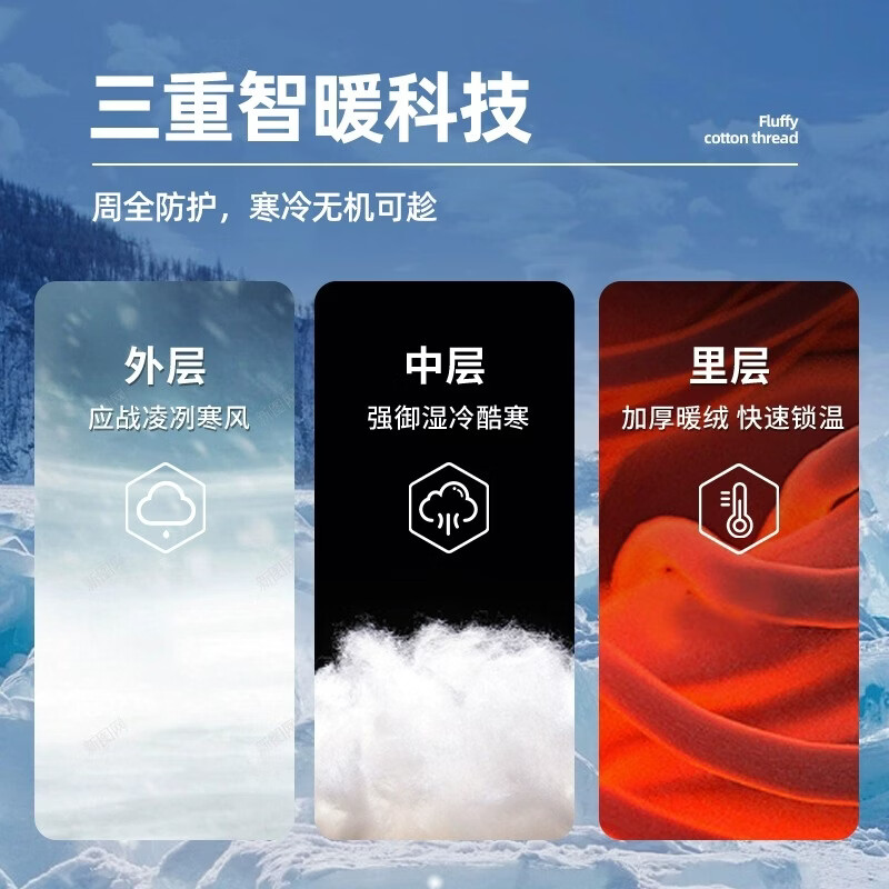 马克华菲（MARK FAIRWHALE）冲锋棉服男连帽冬季男士石墨烯羽绒棉衣服男保暖棉袄登山服 浅豆绿 XL