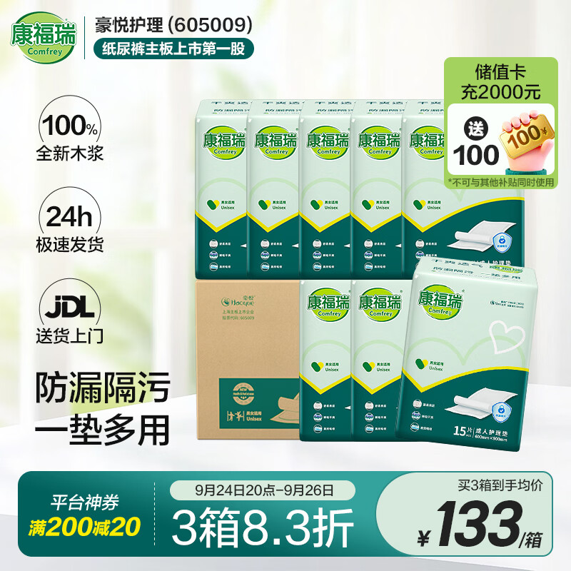 康福瑞 成人护理垫120片(尺寸:600*900mm)老年人隔尿垫多功能孕妇产褥垫