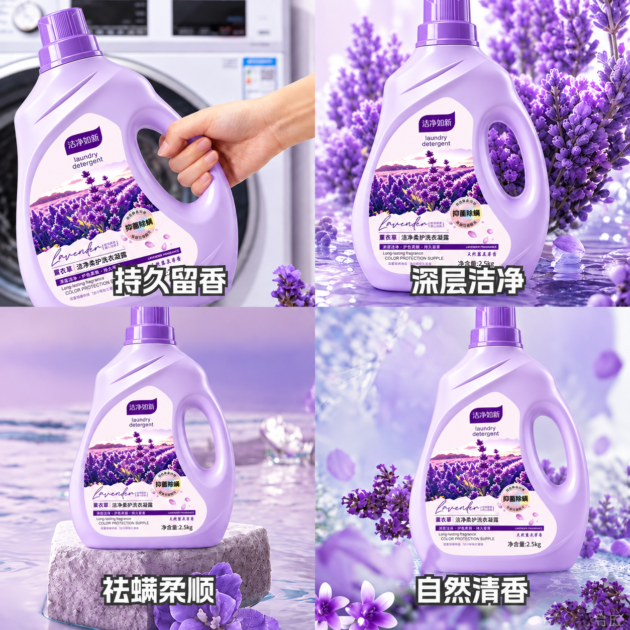 升级商超款洗衣液薰衣草香氛家庭去污持久留香柔顺洗衣液家用正品 【超值钜惠】10斤瓶装 | 薰衣草香 甄享品质 | 多包裹发货