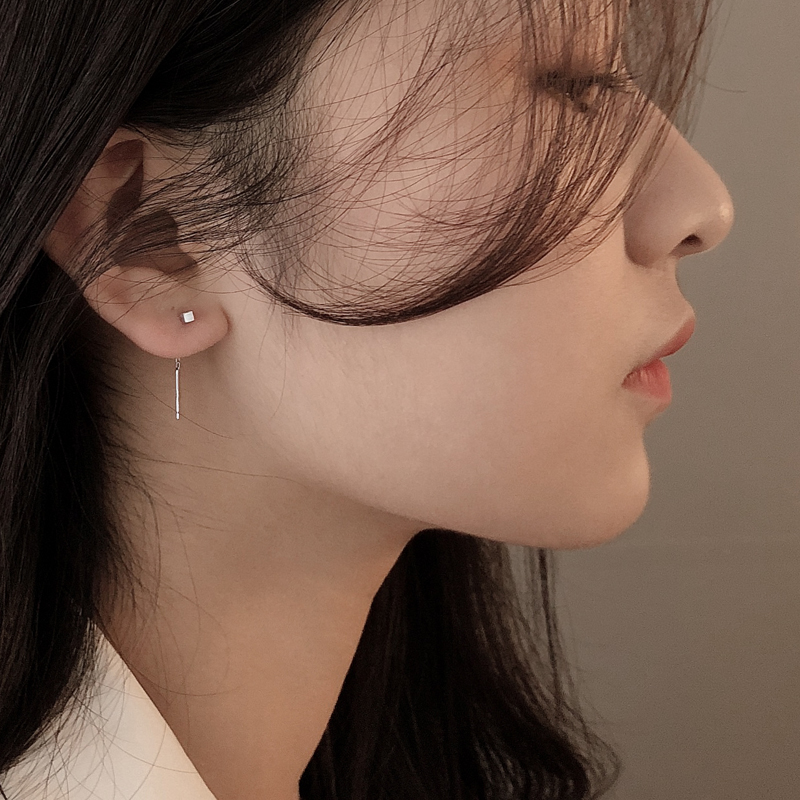 YYEU 925银小方块耳线小耳垂适合耳线女气质网红简约睡觉不用摘的耳饰 925银方块耳线怎么样,好用不?