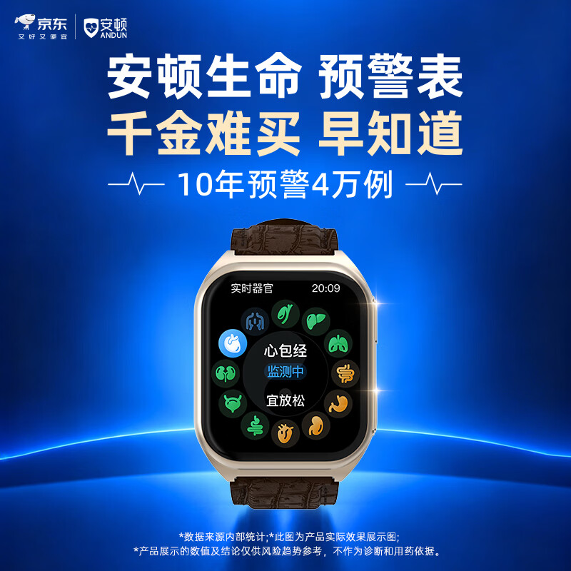 安顿生命预警【2台家庭装】5X+M5健康预警智能手表心梗脑卒中趋势风险监测送父母长辈爸妈礼物 M5至尊全维男-云曦金+M5至尊全维女-云曦金组合