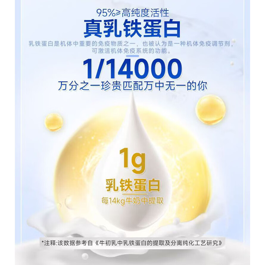 奈力士进口母乳铁蛋白奶粉婴幼儿童0-3-15岁增强提高钙铁锌免疫球蛋白力 【 60g*10罐 】体弱多病 免疫力差 婴幼儿备孕妇补乳铁钙蛋白粉手术后恢复中老年人