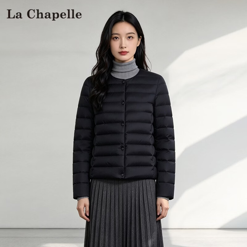 拉夏贝尔轻薄排骨棉服女短款2026冬季新款纯色简约保暖棉衣羊毛外套 灰色 3XL 【160-180斤】