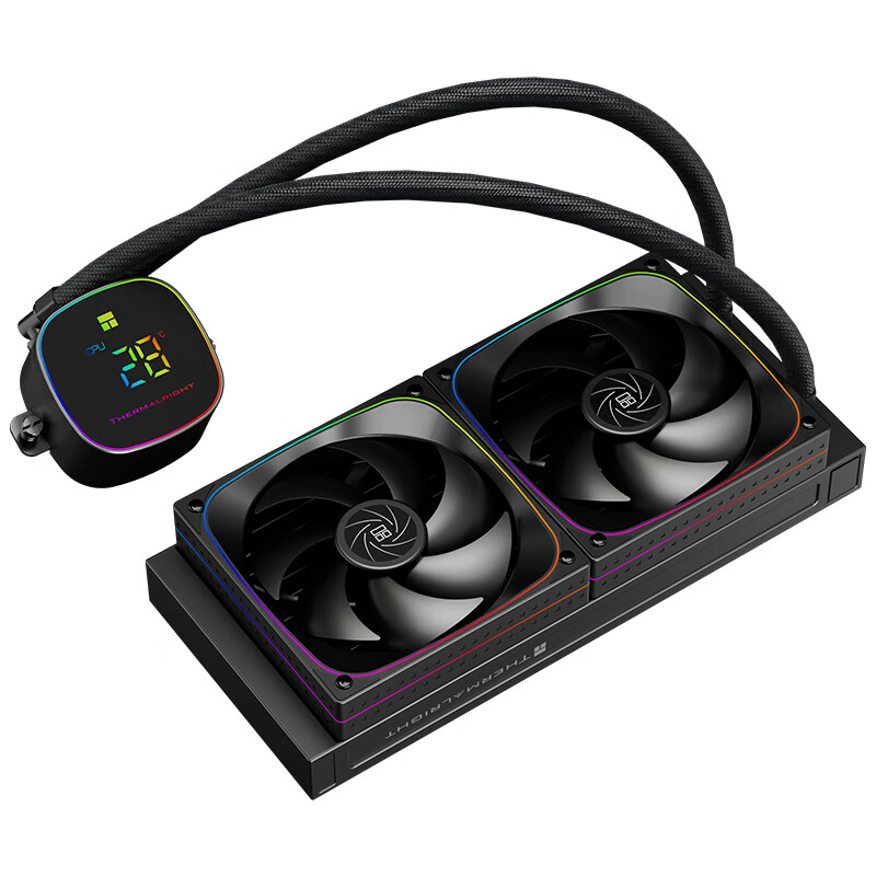 利民推出冰封雅境 Frozen Horizon 240 DIGITAL BLACK ARGB 一体式水冷散热器:冷头配 RGB 数显,339 元