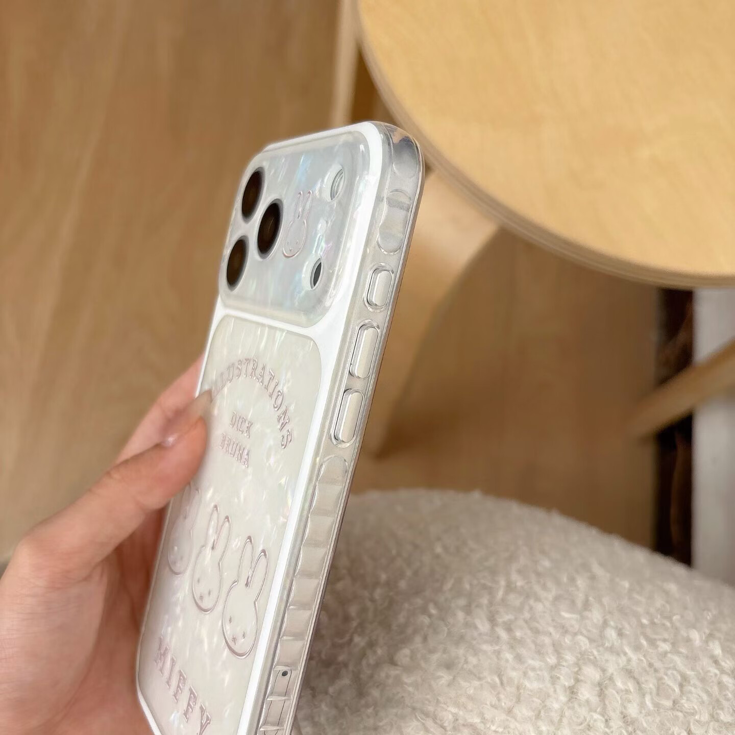 启砚数【官方旗舰】高级手机壳保护套iPhone18promax线条米菲兔16pro全包15防摔17pro新款适用苹果全机型 高级贝壳纹(线条米菲兔)相机按键全包 iPhone 17
