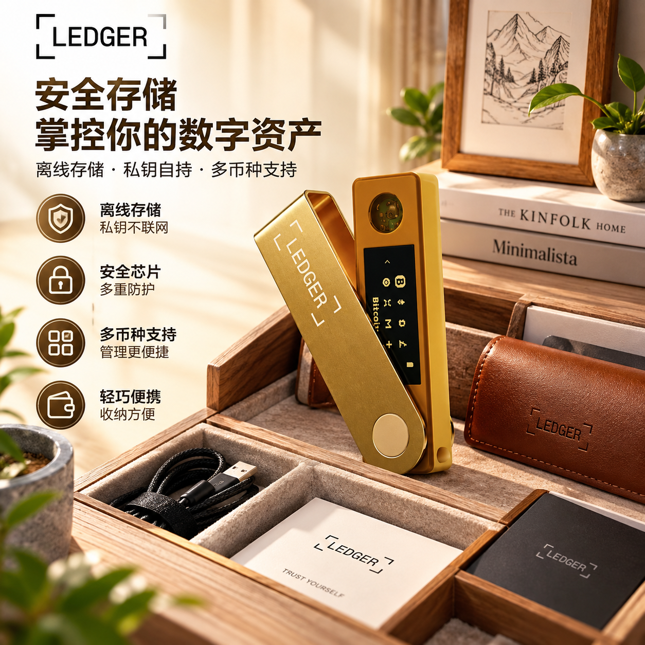 Ledge x 数字冷存储加密设备 桌面收纳盒 全新未拆封 顺丰包邮 京东折扣/优惠券
