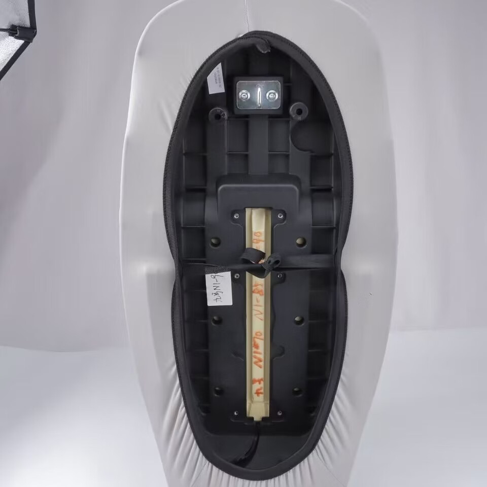 3D气囊电动车坐垫套加厚缓冲减压踏板车座套防晒防水通用座垫 奶茶咖 56cm-65cm中码平面长59cm