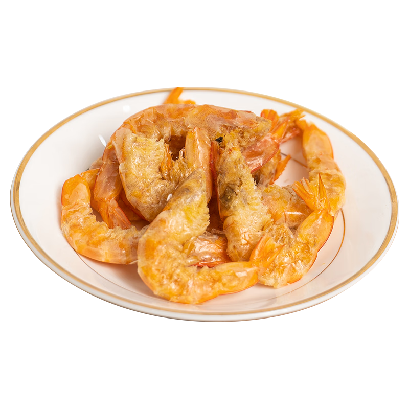 漁大叔 海鮮零食即食脆蝦烤蝦干高鈣高蛋白低糖孕婦兒童零食非油炸解饞 椒鹽味帶頭105g/3袋裝