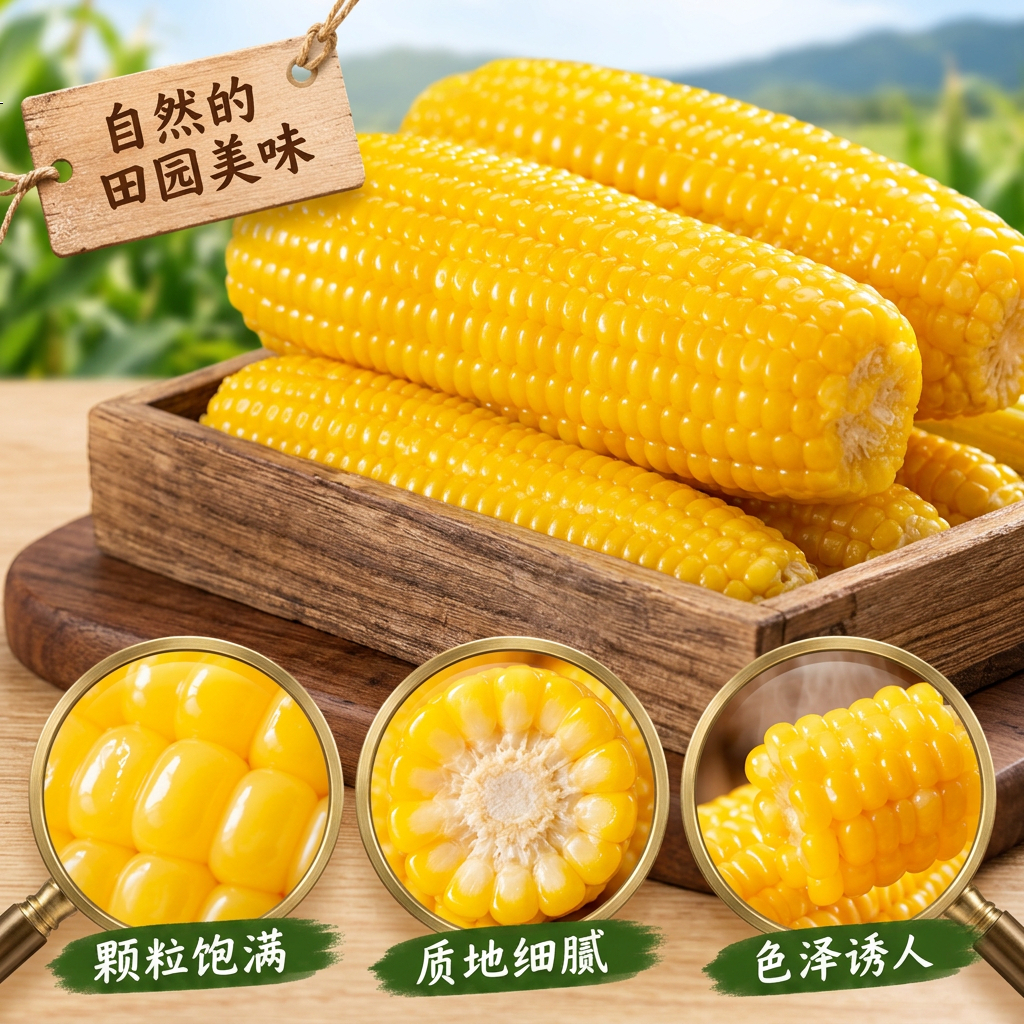黄六爷正宗香甜黄糯玉米当季农家自种新鲜蔬菜软糯香甜早餐代餐即食苞米 10根(家庭共享) 单根200g左右