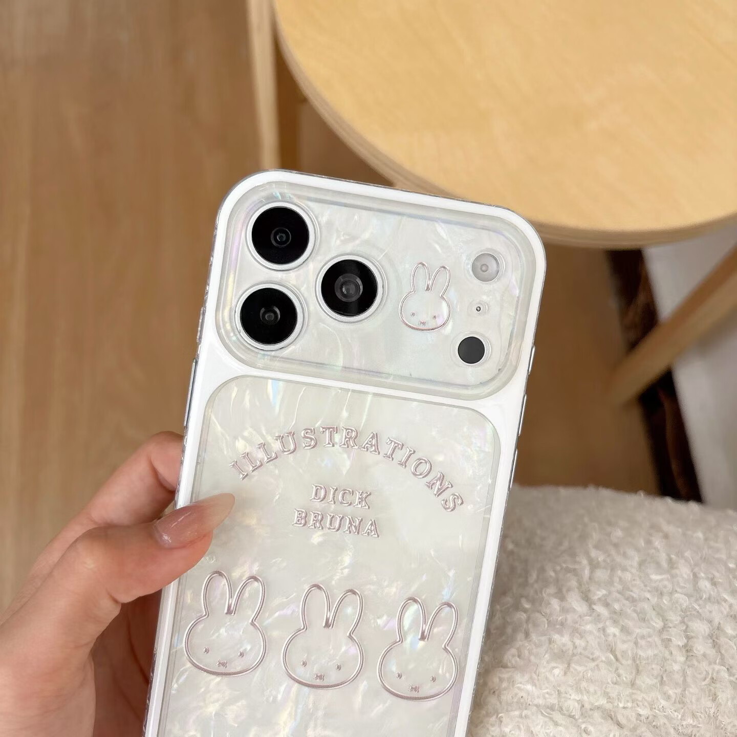 启砚数【官方旗舰】高级手机壳保护套iPhone18promax线条米菲兔16pro全包15防摔17pro新款适用苹果全机型 高级贝壳纹(线条米菲兔)相机按键全包 iPhone 17