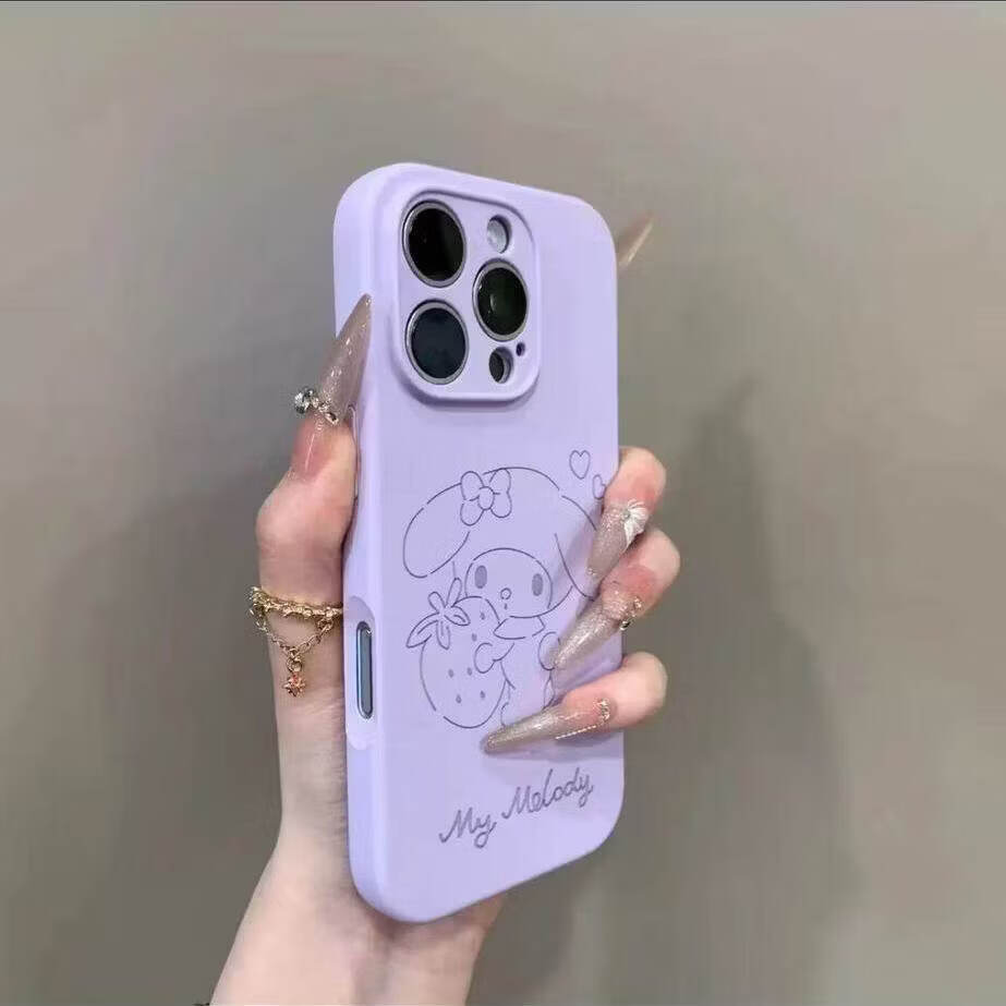 草莓美乐蒂至臻液态适用华为MATE80PRO/苹果17/小米17PRO/VIVO/OPPO手机壳防摔全包镜头可爱保护套 臻品液态-紫色-XXSC925草莓美乐蒂 小米17