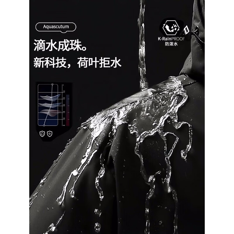 雪中飞三合一冲锋衣男女同款2026秋冬季多巴胺防风防水徒步登山夹克外套 【黑色】三合一冲锋衣 3XL /180码 【建议175-190斤】